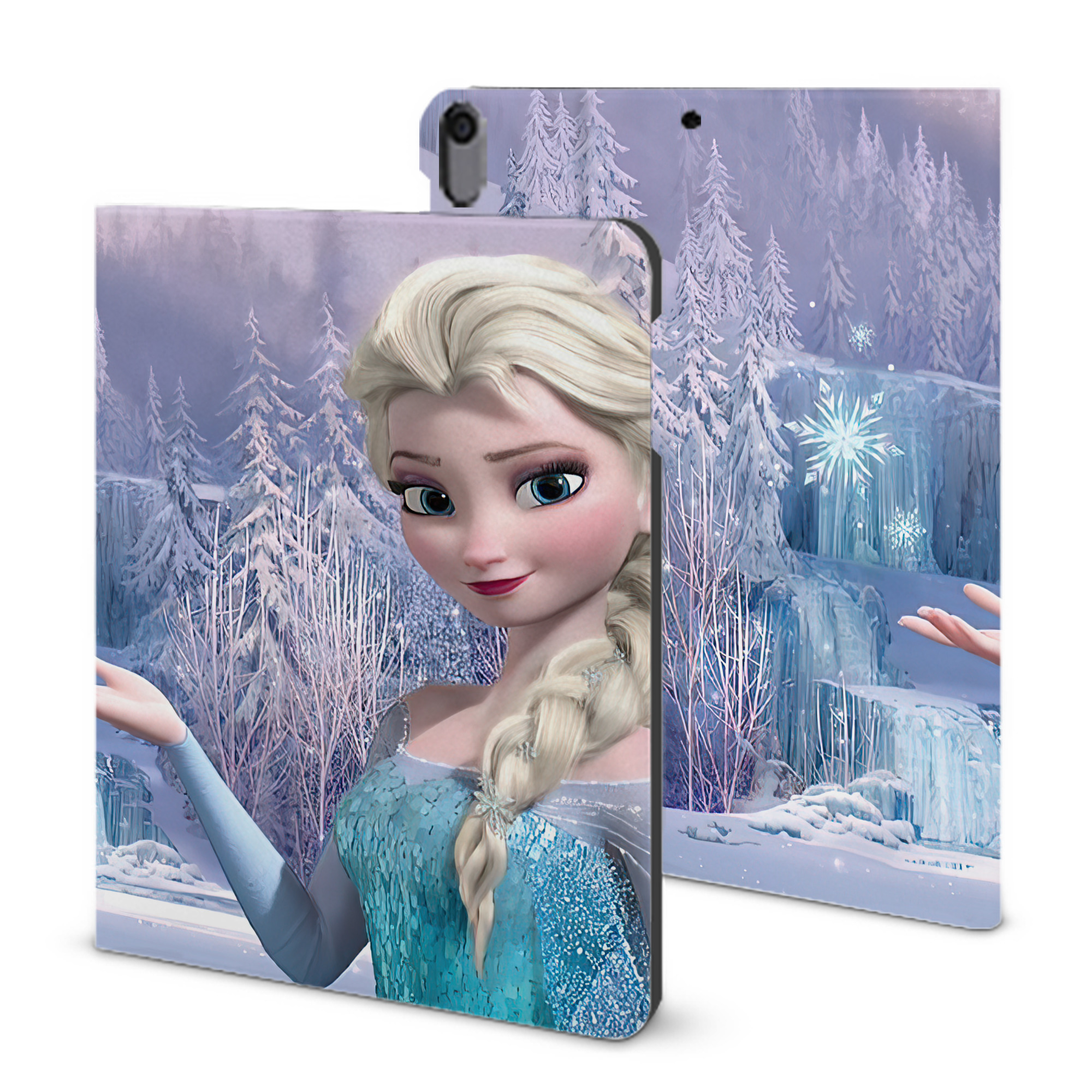（画像用） アナと雪の女王 アンナ エルサ Frozen Anna Elsa IPad ケース ブック型 PUレザー TPU 耐衝撃 軽量 薄型 ペン収納なし 全面保護 IPad 各モデル対応